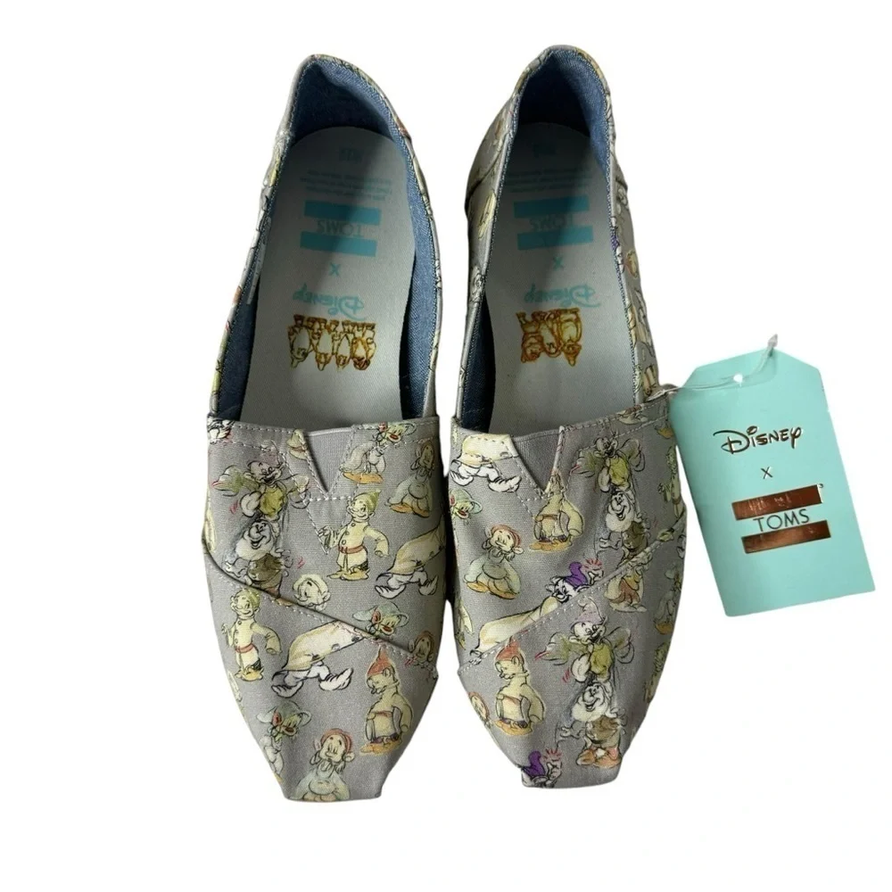 Toms x Disney The Seven Dwarfs Classic Slip-On Shoes Grey 10